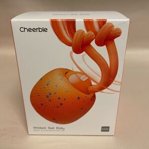 Cheerble Smart Interactive Orange Dog Toy Wicked Ball Rolly for Med/Lg Dogs, NEW